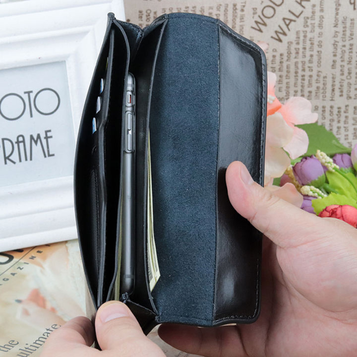 genuine-leather-id-card-holder-slim-money-clip-oil-wax-leather-wallet-with-money-clip-rfid-blocking-minimalist-wallet-for-women
