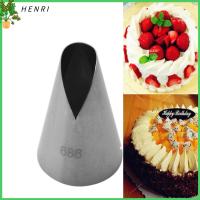 HENRI 1 PC DIY ท่อ ครีม สแตนเลส ขนมอบ หัวฉีดไอซิ่ง เคล็ดลับการตกแต่งเค้ก