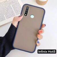 พร้อมส่ง Case Infinix HOT8 เคสกันกระแทก ปุ่มสีผิวด้าน ขอบนิ่มหลังแข็ง เคสโทรศัพท์ สินค้าส่งจากไทย