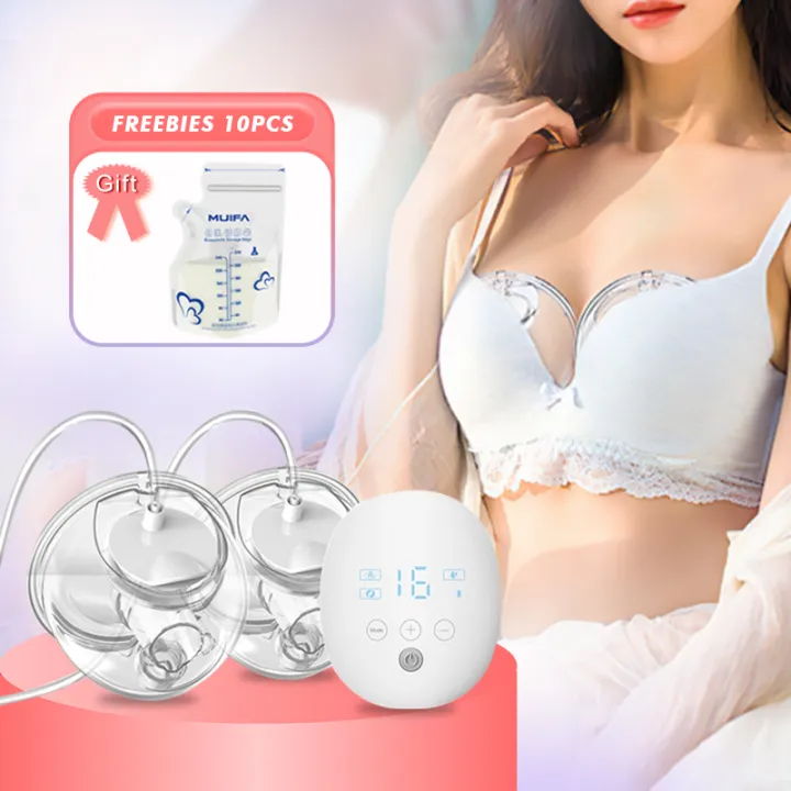 Freebies Mlik Bagsdual Portable Wearable Electric Breast Pump Usb Chargable Single Silent