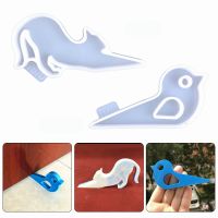 Door Stopper Epoxy Resin Mold Bird Cat Door Stoper Door Anti collision Free Punch Door Stopper Silicone Mold