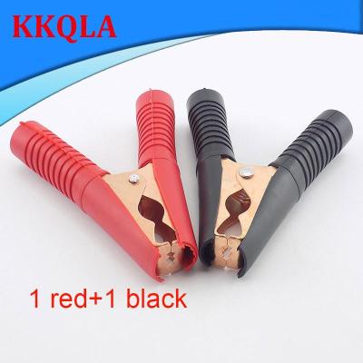QKKQLA 2pcs 92mm 100A Handle Electric Alligator Clips Crocodile Adapter Battery Test Connector Test Cable Probe Metal Clips