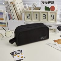 【CC】△  Ins Simplicity Color Canvas Capacity Stationery Storage School Student Supply