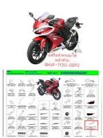 [รถจักรยานยนต์][ของแท้]  แฟริ่งครอบไฟหน้าแดง ซ้าย R15 NEW ครอบไฟหน้า YAMAHA R-15 (พาร์ทแท้เบิกศูนย์) รหัสสินค้า BK6-F172G-00-P2