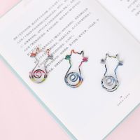 10 Pcs Animal flower Cat Paper Clip Metal Books Stationery School Office Supply clothespins for photo decorative bookmark H0554