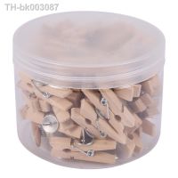 ♈☫ Promotion! Push Pins With Wooden Clips 50Pcs Thumbtacks Pushpins Creative Paper Clips Clothespins For Cork Board And Photo Wall