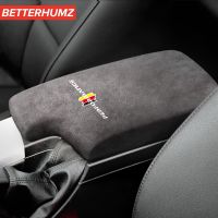 BETTERHUMZ For BMW Series 3 E90 M Performance Alcantara Wrap/Carbon Fiber Car Armrest Box Cover Trim Stickers Interior Accessory