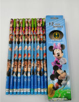 ชุดดินสอ 12 แท่ง ดินสอมียางลบ ดินสอลายการ์ตูน Mickey mouse