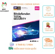PHẦN MỀM DIỆT VIRUS BITDEFENDER TOTAL SECURITY 5-DEVICES, 1-YEAR