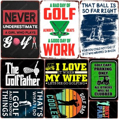 The Golf Father Plaque Golf DAD Metal Tin Signs Bar Pub Club Home Decor Golf King Vintage Poster Golf Course Wall Sticker N367 Towels