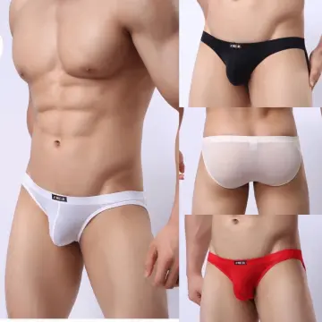 Ice Silk Sexy Underwear Men Briefs Seamless Breathable Low Waist