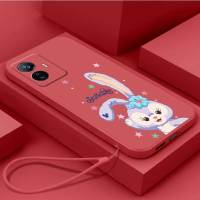 เคสโทรศัพท์ Vivo Y77 4G เคสนิ่มใส่โทรศัพท์ซิลิโคนเหลวป้องกันเคสกันกระแทกมือถือเรียบเนียนน่ารักกระต่ายเคสโทรศัพท์โทรศัพท์พร้อมสายคล้อง