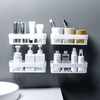 ✎∏ Bathroom Shelf Bathroom Adhesive Storage Rack Kitchen Home Decoration Corner Shower Shelf Rack Storage Rack Accessories 3 Colors