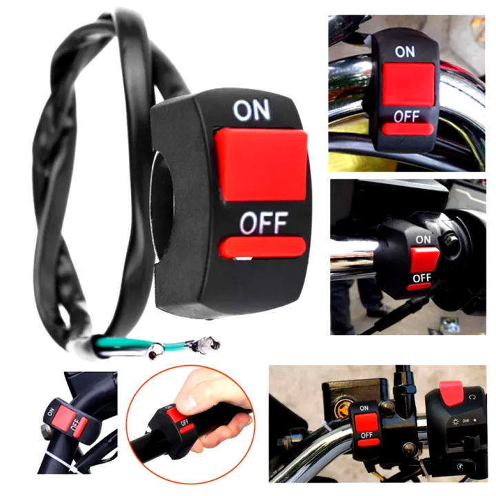 Hodeso Universal Motorcycle ATV Bike Handlebar Light Switch ON OFF