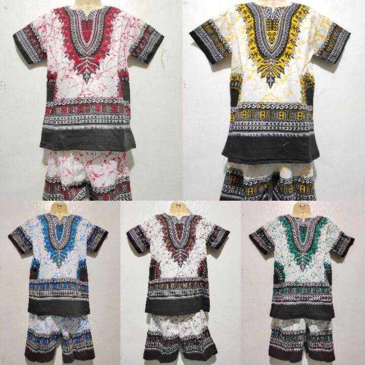 (KIDS TERNO) Bayutex Colored Batik Dashiki Shirt/Bayutex White/Indian ...