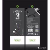 มาใหม่?Golf GC-51 สายชาร์จUSB SOFT 3in 1 Cable สำหรับมือถือทุกรุ่น ความยาว 1 M 2.4A