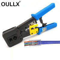 OULLX RJ45 Crimper เครื่องมือเครือข่ายมือคีม RJ12 cat5 cat6 8p8c Cable Stripper กด Clamp Tongs Clip Multi Function