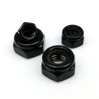 21025Pcs M2 M8 M2.5 M3 M4 DIN985 M10 M12 304พื้นผิวสแตนเลสสีดำ Nylock Locknut Hex ไนลอนแทรก Self Lock Nut