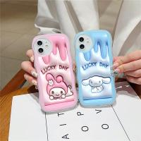 เคสมีวิสัยทัศน์3D สำหรับ A03S Samsung A02S A30 A21S A20S เคสโทรศัพท์ A14 A13 A12 A11 A04S A04E A01การ์ตูนน่ารักดีไซน์ใหม่การ์ตูนน่ารัก Cinnamoroll Melody S-Shaped TPU