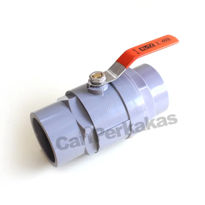 Blitz Ball Valve Pvc Gagang Stainless Inci Stop Keran Plastik In