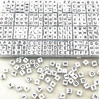 【YF】✾✁  20pcs/lot 10mm A-Z Alphabet Beads for Jewelry Making Earrings