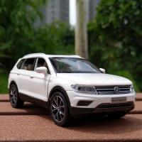 รถโฟล์คสวาเก้น1:32รถของเล่นหุ่นอัลลอยรถ VW Tiguan SUV รถของเล่นเหล็กกันเสียงและไฟสำหรับเด็ก