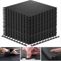 4-10PCS 30*30cm Sports Protection Gym Mat EVA Leaf Grain Floor Mat Yoga Fitness Non-Slip Splicing Rug Thicken Shock Room Workout