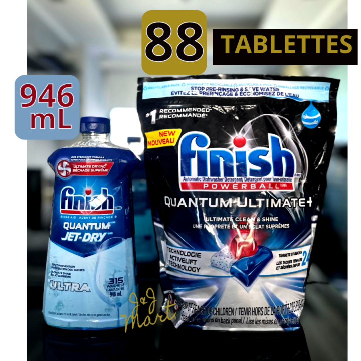 Finish Quantum Powerball Dishwasher Detergent Pack of 88 tabs or Finish