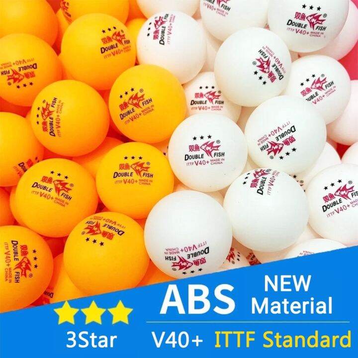 DOUBLE FISH V40 Original 3 Star Ping Pong Ball Seamed ABS New Material