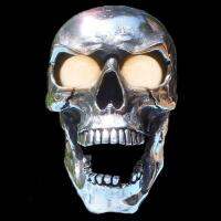 Hot Skull ไฟหน้าจริงไฟหน้ารถจักรยานยนต์ Skull ด้านหน้า Head Light R เรซิ่น Skull ไฟหน้ารถจักรยานยนต์ Decoration