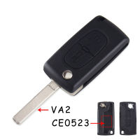 【Free-delivery】 izwimenti1979 Dandkey รีโมกุญแจแบบพลิกกระดุม2/3/4สำหรับ Peugeot 207 307 308 407 607สำหรับ Citroen C5 C3 Berlingo Xsara HU83/VA2 Fob เคส