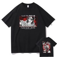 Kaus Anime Attack On Titan T-Shirt Hange Zoe Dua Sisi Cetak Kaus Lengan Pendek Musim Panas Pria Wanita Kaos Longgar Katun Berukuran Besar S-4XL-5XL-6XL