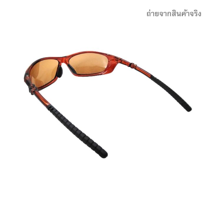 แว่นยิงปลา-ทรงสปอร์ท-แว่นตาตัดแสงยิงปลา-ใส่แล้วเห็นปลาชัด-ใส่สบายตา-แว่นโพลาไรซ์-แว่นสีชา-แว่นจักรยาน-แว่นใส่วิ่ง-รุ่น-8066