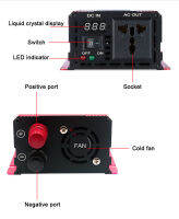 1100W 12V 24V ถึง110V 220V Pure Wave Inverter Room รถยนต์ไฟฟ้าติดตั้ง Power Converter