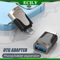 USB3.0 ECILY ให้แสงสว่างอะแดปเตอร์ OTG สำหรับ I-Phone 14 13 12 11 Pro XR X 8 7 6S iPad U ดิสค์ยูเอสบี USB 3.0อะแดปเตอร์ข้อมูลสำหรับ IOS 13ขึ้นไป