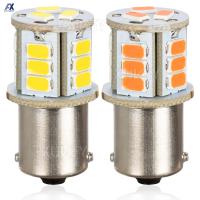 โคมไฟ R5W LED 2X Ba15s Mentol 1156 Lori HGV Lesen Plat Lampu Van RV Interior Kubah Membaca