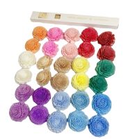 30pcs Fiber Volatile Rod +10pcs Color Mixed Sola Flower No-fire Aromatherapy Box Set for Home Fragrance Decoration