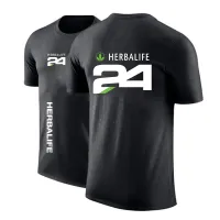 Herbalife 24 Logo Custom Comfortable Men Print Tshirts Sleeve Solid Color Decal Loose Tshirt Men Tee