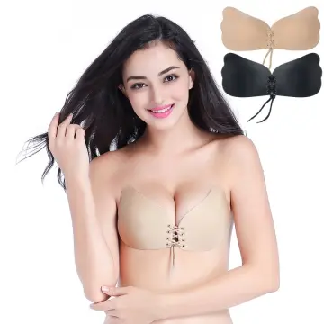 Butterfly 1PC Women Invisible Bra Push Up Silicone Bra with Transparent  Straps Backless