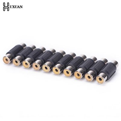 10pcs RCA Joiner Couplers AV Female to Female F/F Audio Adapter Connector