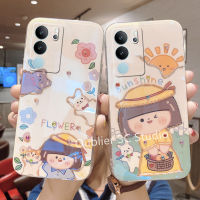 เคสโทรศัพท์ VIVO V29 Pro V29e Y27 Y36 Y78 Y02T Y02 Y02A 5G 4G เคส ดีไซน์ใหม่ซิลิโคนพลอยเทียมสีน้ำเงินยอดนิยมการ์ตูนเด็กผู้หญิงน่ารักบางพิเศษฝาครอบเนื้อนิ่ม TPU Case 2023