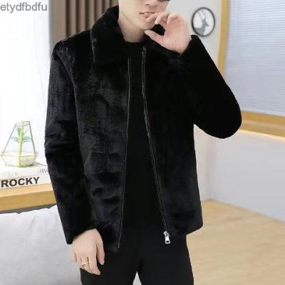 Etydfbdfu ฤดูหนาวเลียนแบบขนมิงค์ผู้ชายสั้นบางสไตล์เกาหลีหล่อเสื้อเยาวชนแนวโน้มหนาเสื้อขนสัตว์