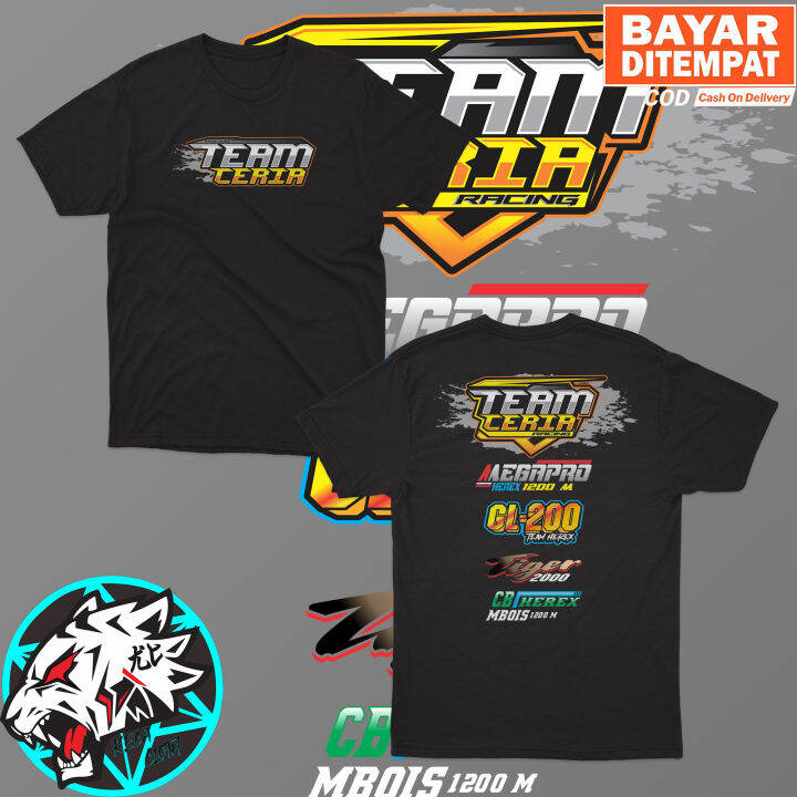 KAOS BAJU RACING TEAM CERIA MEGAPRO GL CB TIGER BIG SIZE JUMBO KAOS