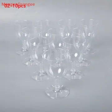 10 Pcs Wine Glasses 160ML Reusable Glitter Champagne Flutes