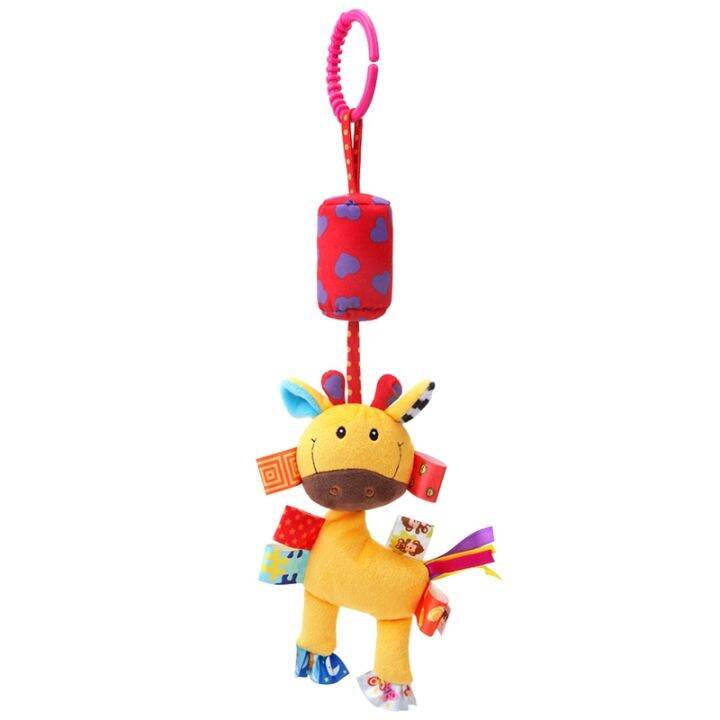 Baby Stroller Rattle Plush Animals Hanging Car Seat Toys Sensory Toys for Newborn Infant Crib