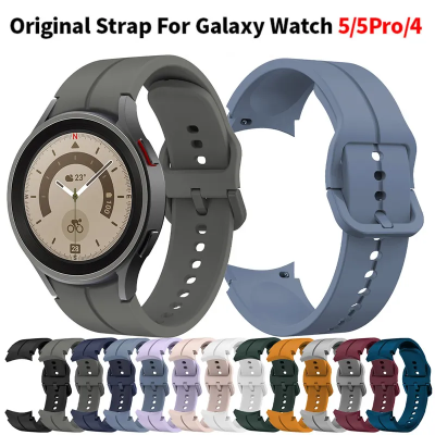 สายเดิมสำหรับนาฬิกา Samsung Galaxy Watch 5/4 44มม. 40มม. คลาสสิก46มม. 42มม. ไม่มีช่องว่าง20มม. สร้อยข้อมือซิลิโคน Correa Galaxy Watch 5 Pro 45มม.