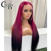 Smooth Straight Pink Ombre Color Glueless Transparent Invisible Synthetic 13X4 T Part Lace Wig Women Preplucked Cosplay Party [ Hot sell ] Toy Center 2