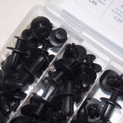 100PCS Mixed Car Fastener Clips Car Body Push Retainer Pin Rivet Bumper Door Trim Panel Retainer Fastener Kit Car Accessories