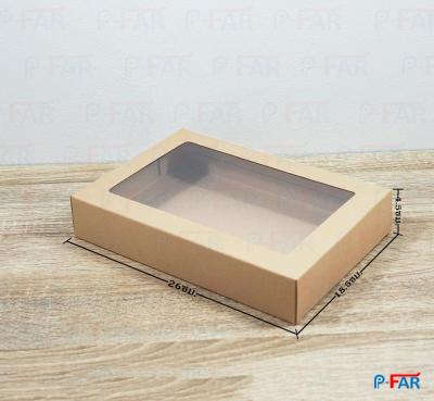 กล่องของขวัญ กล่องใส่ของที่ระลึก กล่องใส่ของรับไหว้ กล่องใส่ของชำร่วย กล่องใส่เครื่องประดับ กล่องใส่ของขวัญ กล่องกระดาษ กล่องอเนกประสงค์  No.2 ขนาด 18.5 x 26 x 4.5 cm. ( 50 ใบ)