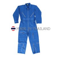 [คุ้มราคา!!] YN สีฟ้า ชุดหมีช่าง ชุดหมีกู้ภัย ชุดหมี SAFETY ชุดนักโทษ แขนยาว Coverall ชุดหมี ชุดหมีช่าง **พร้อมส่ง**